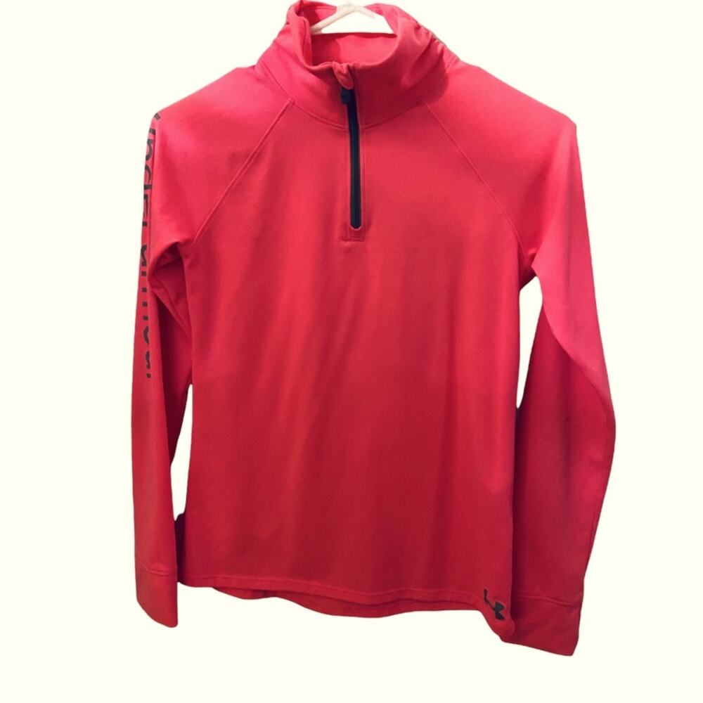 Girls Under Armor 1/2 Zip Long Sleeve Tee